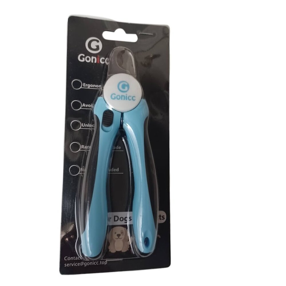 Gonicc Dog & Cat Nail Clippers NEW Blue Non-Slip Handles -Lightweight -Strong